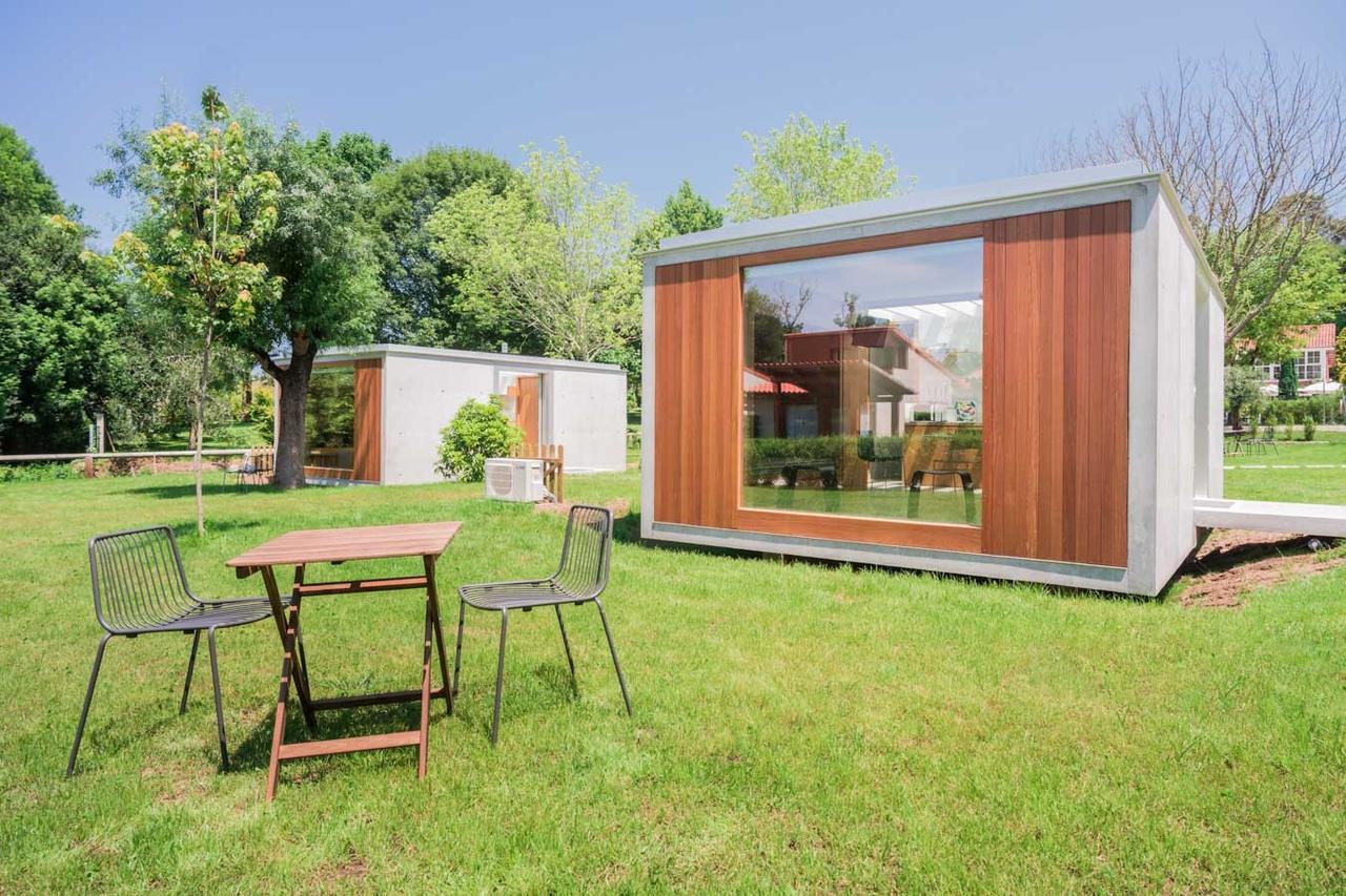 Bungalow Camping Los Manzanos Санта Круз де Олейрос Экстерьер фото